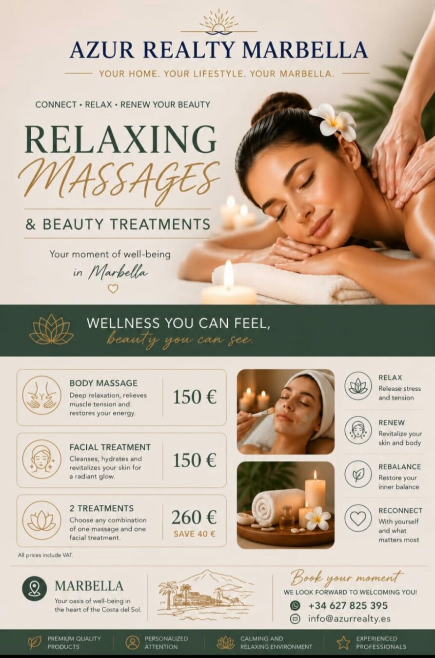 Relaxing massages and Beauty treatments